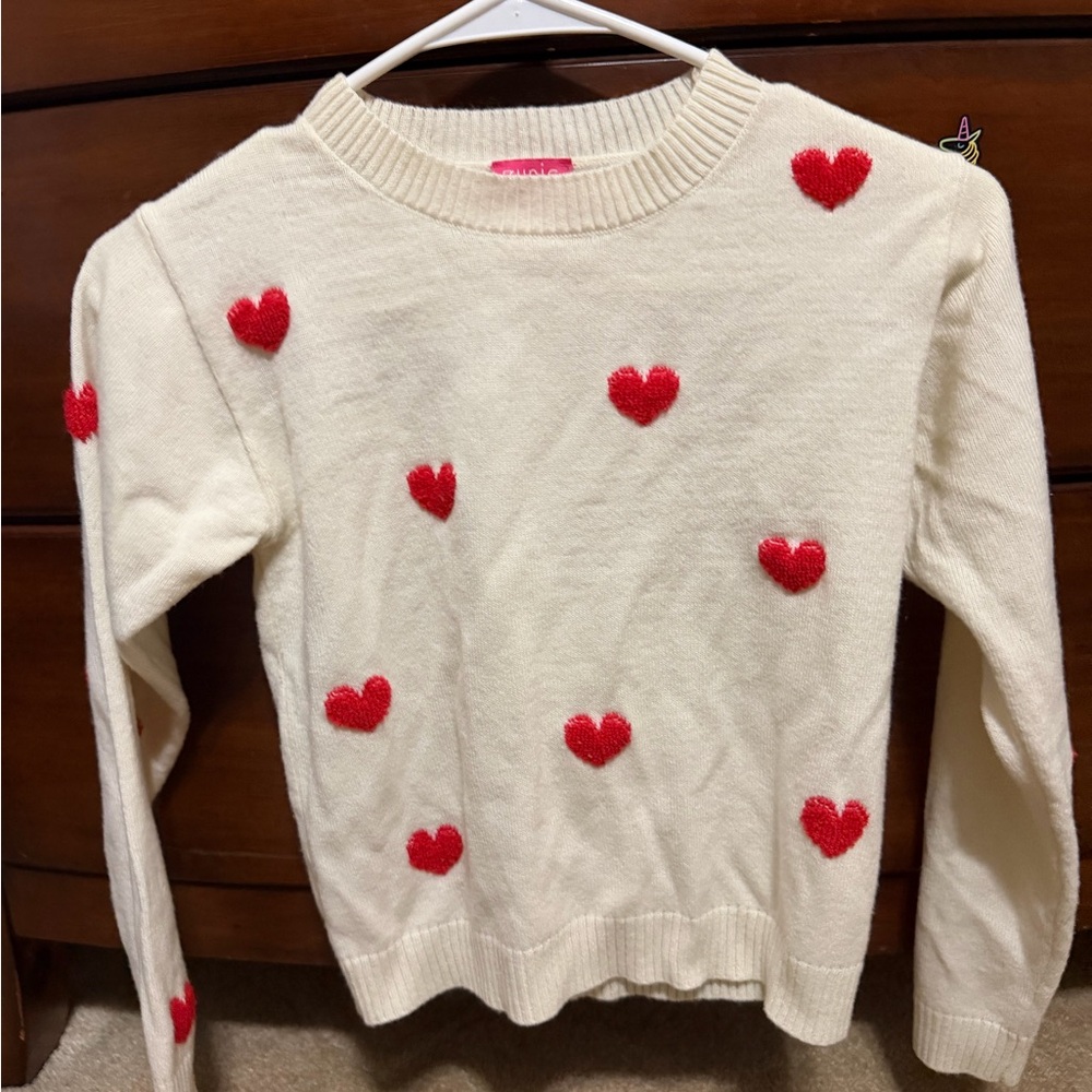 Girls heart sweater